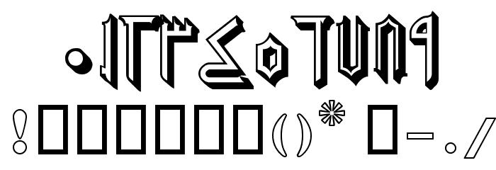 Kohnah 3D Shadow Font OTHER CHARS