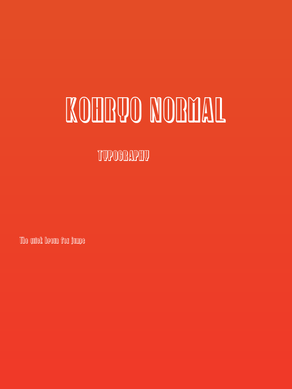 Kohryo Normal Poster