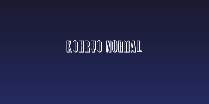 Kohryo Normal Social Header