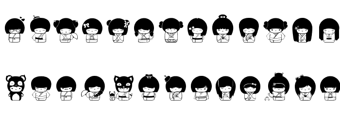 Kokeshi Kawaii Font LOWERCASE
