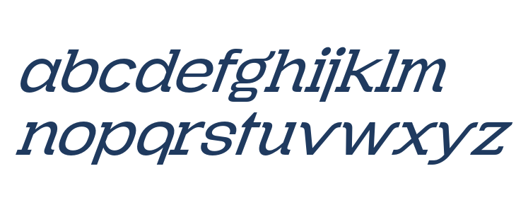 Kolbano regular Italic Lowercase