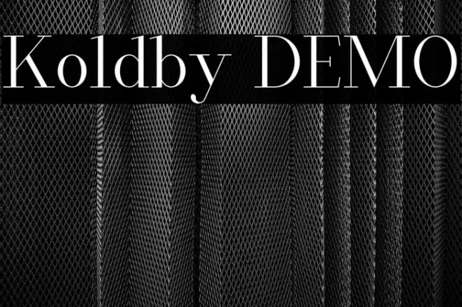 Koldby DEMO Font examples