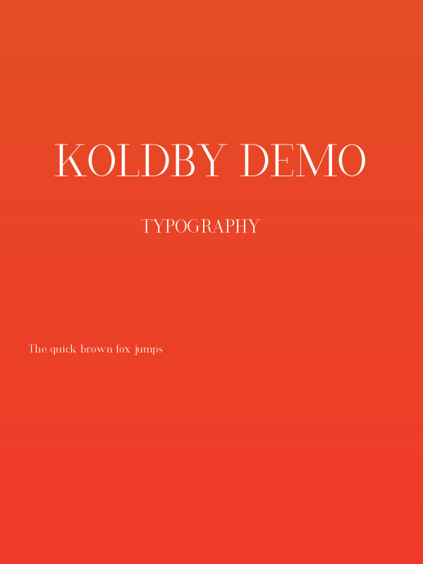 Koldby DEMO Poster