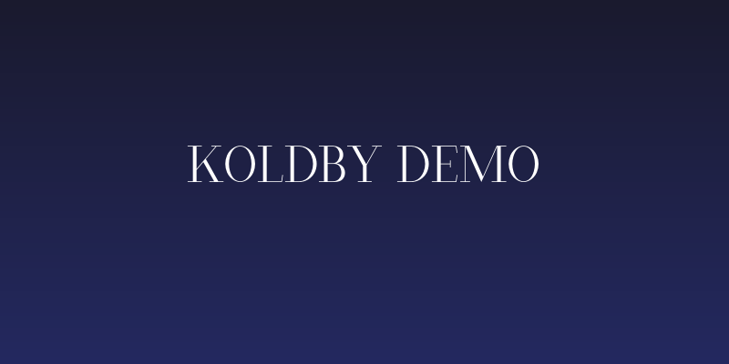 Koldby DEMO Social Header