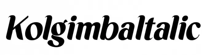 Kolgimba Italic  नि: शुल्क फ़ॉन्ट्स डाउनलोड