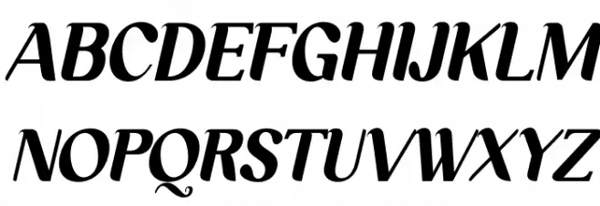 Kolgimba Italic Schriftart Groß