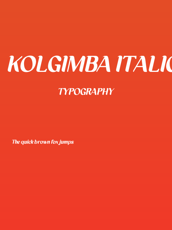 Kolgimba Italic Poster