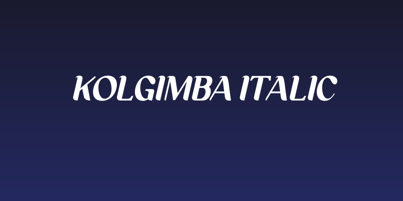 Kolgimba Italic Social Header