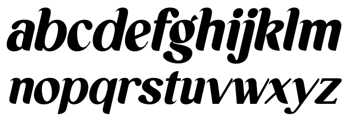 Kolgimba Italic Font LOWERCASE
