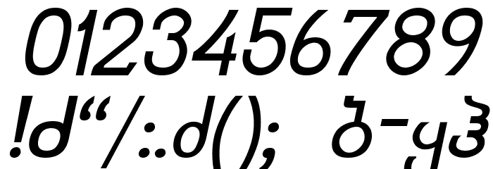 Kolkhety-ITV Bold Italic Font OTHER CHARS