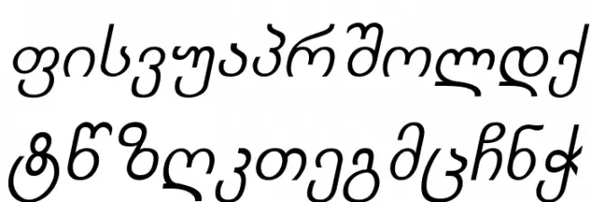 Kolkhety-ITV Italic Schriftart Kleinbuchstaben