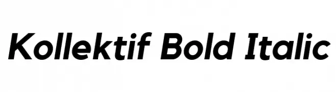 Kollektif Bold Italic  Fuentes Gratis Descargar