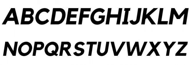 Kollektif Bold Italic 字体 大写