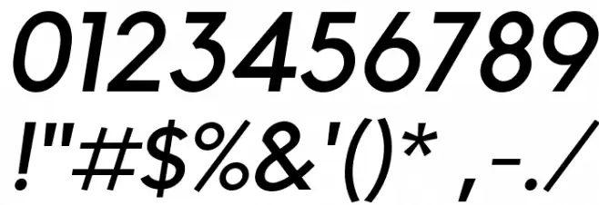 Kollektif Italic Font OTHER CHARS