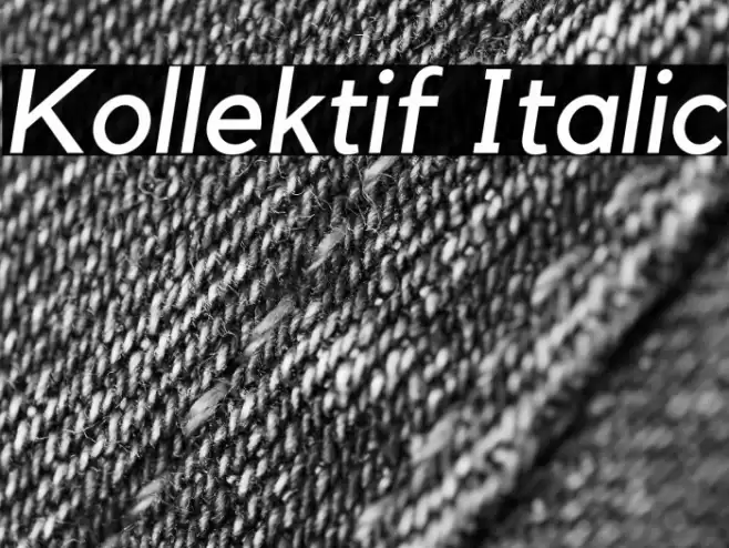 Kollektif Italic Font examples