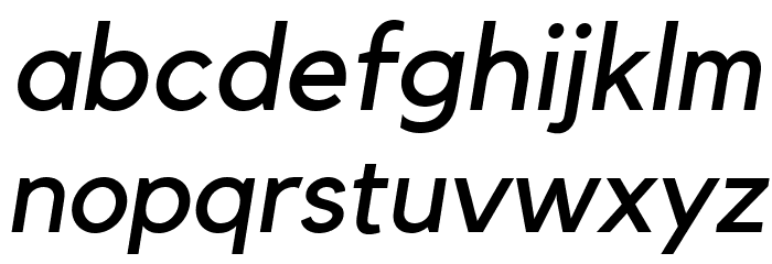 Kollektif Italic Font LOWERCASE