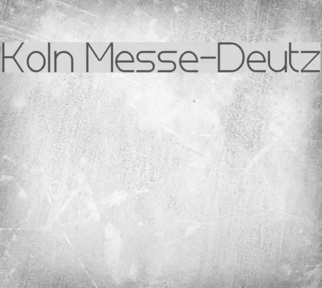 Koln Messe-Deutz Font examples
