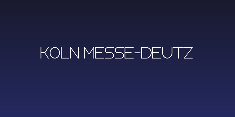 Koln Messe-Deutz Social Header