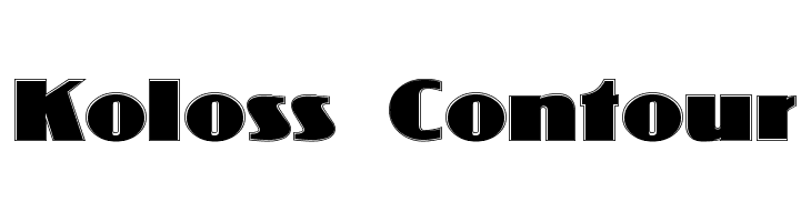 Koloss Contour  नि: शुल्क फ़ॉन्ट्स डाउनलोड