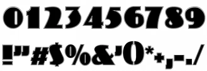 Koloss Contour Font OTHER CHARS