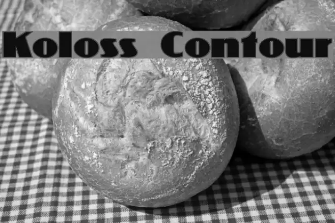 Koloss Contour Font examples