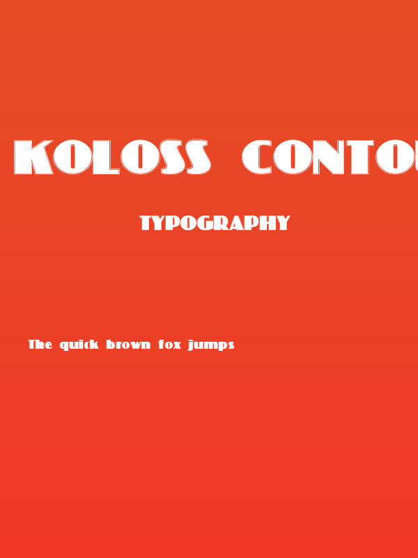 Koloss Contour Poster