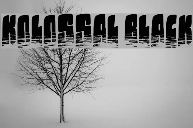Kolossal black Font examples