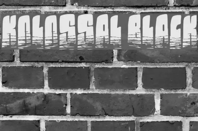 Kolossal black Font examples