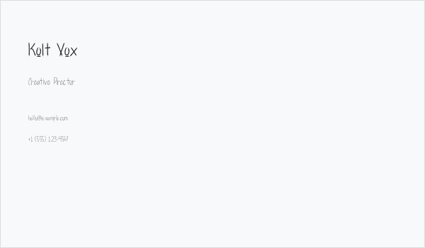 Kolt Vox Business Card