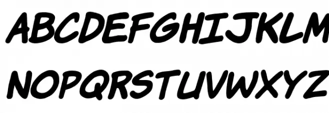 KomiK9 Bold Italic フォント 大文字