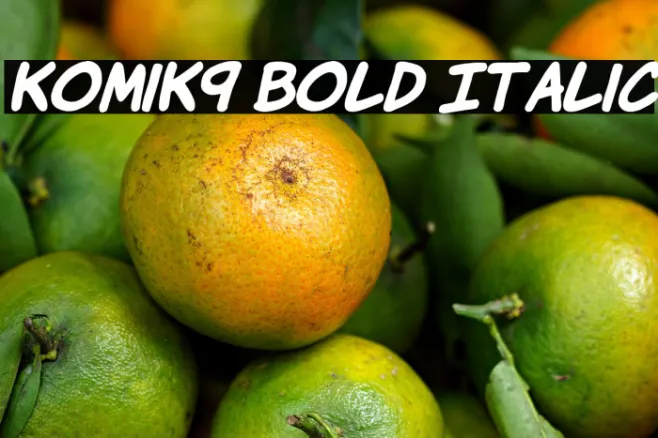 KomiK9 Bold Italic Example 1