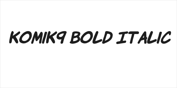 KomiK9 Bold Italic Logo