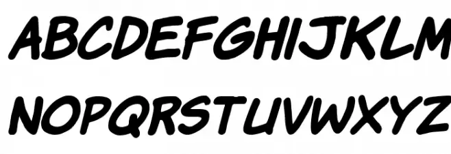 KomiK9 Bold Italic Fuentes MINÚSCULAS