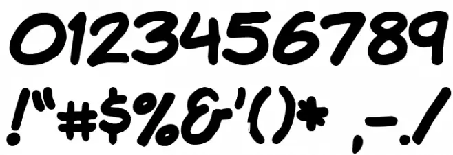 KomiK9 Bold Font OTHER CHARS