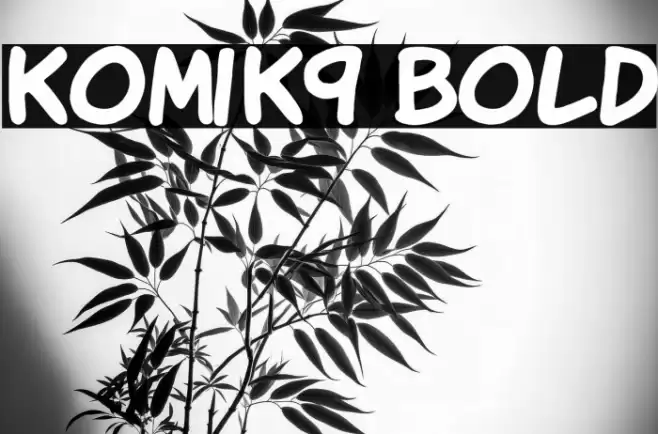 KomiK9 Bold Font examples