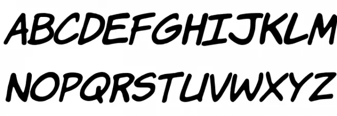 KomiK9 Italic Fuentes MAYÚSCULAS
