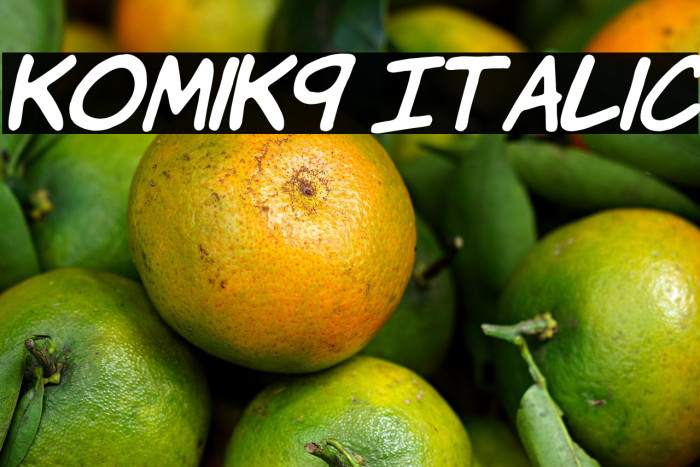 KomiK9 Italic Example 1