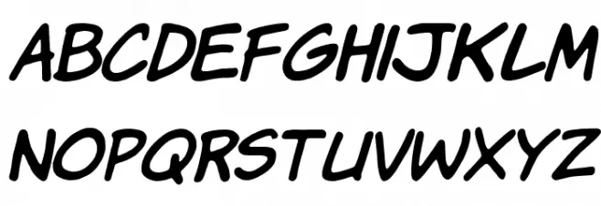KomiK9 Italic Caratteri MINUSCOLO