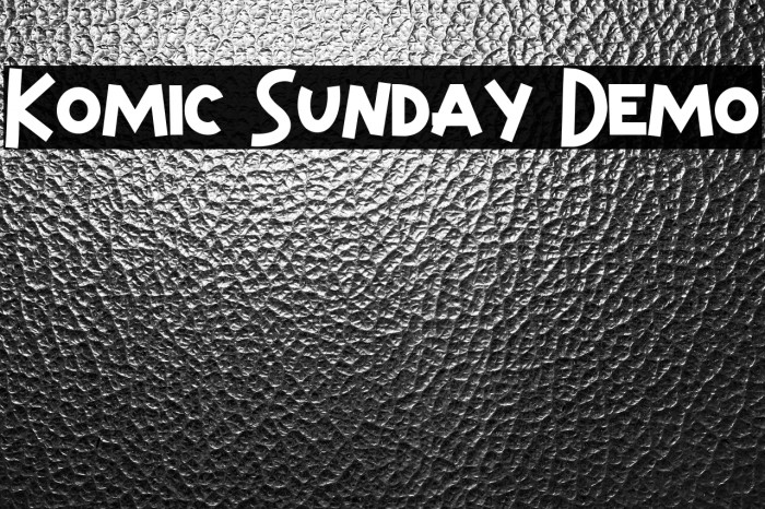 Komic Sunday Demo Example 1