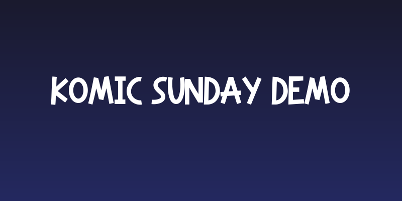 Komic Sunday Demo Social Header