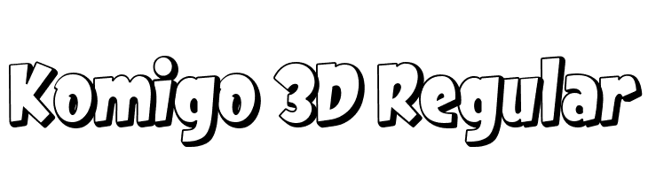 Komigo 3D Regular फ़ॉन्ट