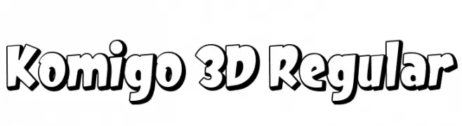 Komigo 3D Regular  Frei Schriftart Herunterladen