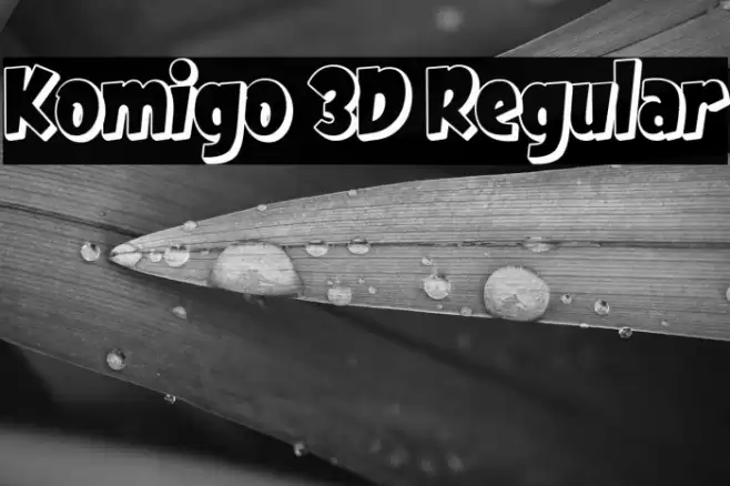 Komigo 3D Regular Font examples