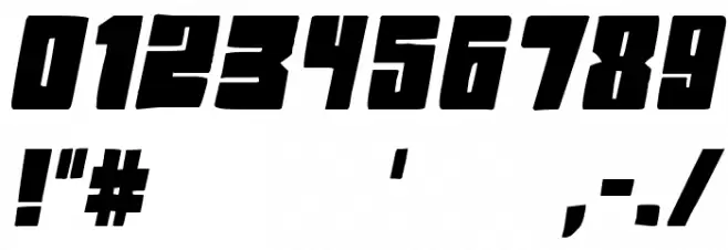 Komik Blok pg Italic Font OTHER CHARS