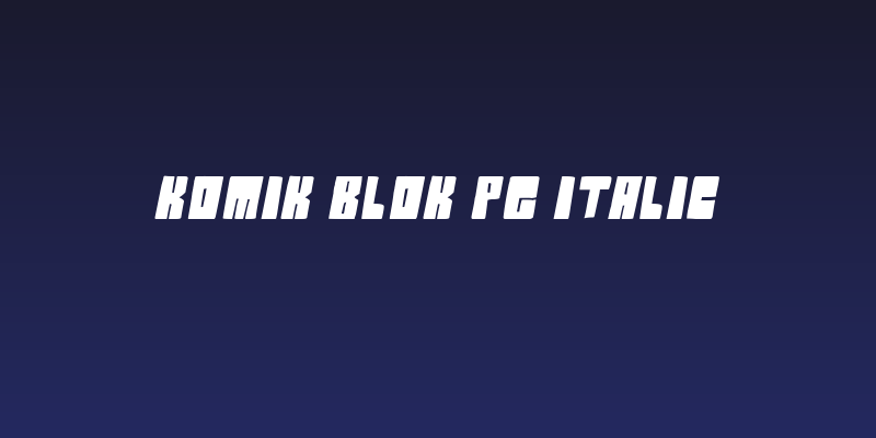 Komik Blok pg Italic Social Header
