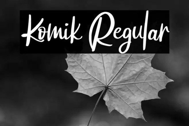 Komik Regular Font examples