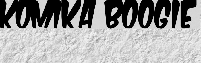 Komika Boogie Font examples