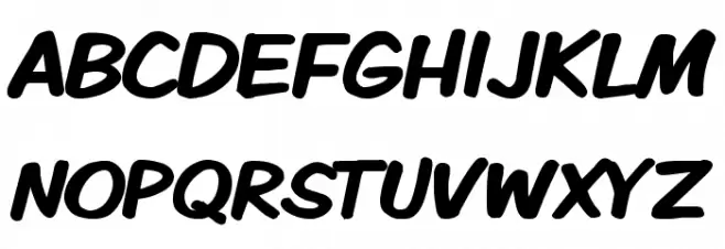 Komika Display Bold Schriftart Groß
