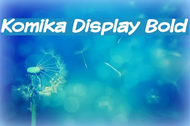 Komika Display Bold Example 1