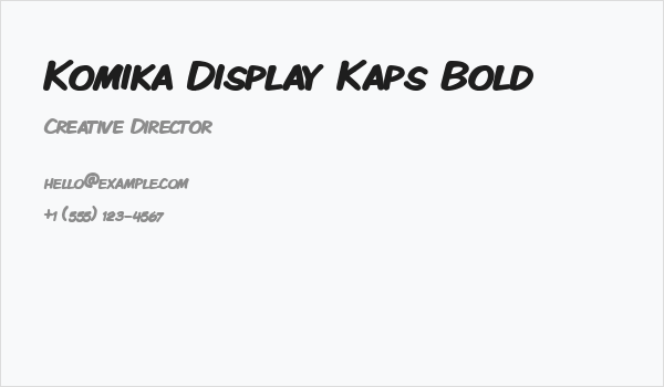 Komika Display Kaps Bold Business Card